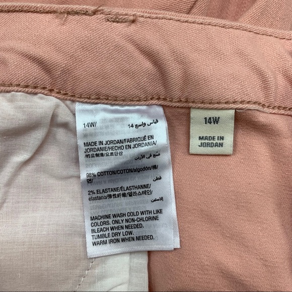 Style & Co Women Plus Sz 14W Stretch Peach Capri - Picture 7 of 7